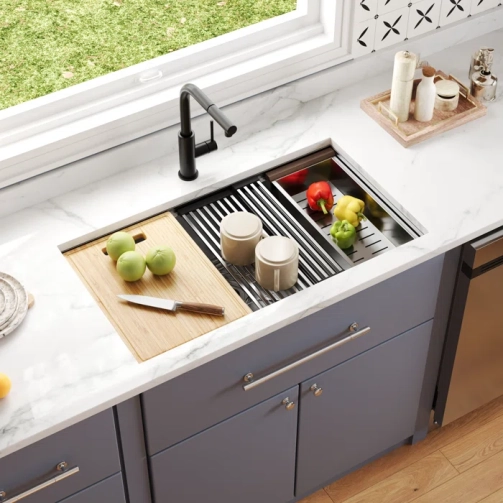 DeerValley+33_+L+Undermount+Workstation+Single+Bowl+Stainless+Steel+Kitchen+Sink+with+Colander,+Cutting+Board,+Strainer+and+Dish-Drying+Rack (2)