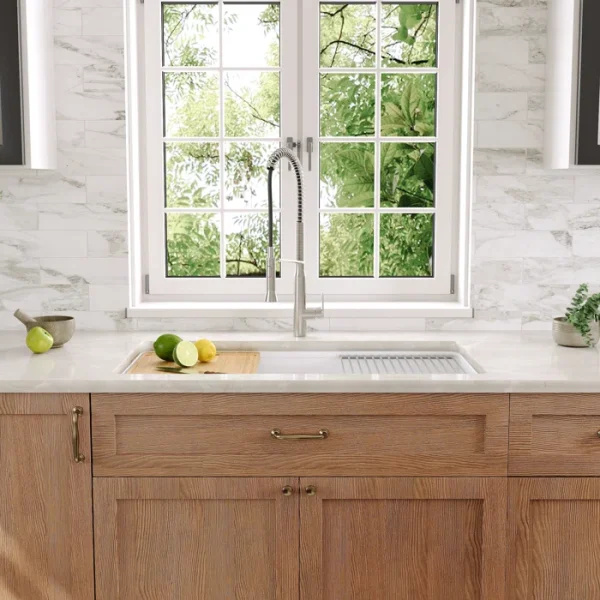 DV-1K0141 DeerValley Fireclay Workstation Kitchen Sink - Image 2