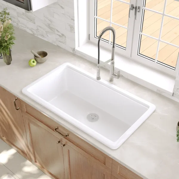 DV-1K0141 DeerValley Fireclay Workstation Kitchen Sink - Image 3