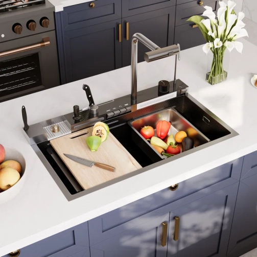 Deervalley+31.5_+X+18_+Smart+Waterfall+Kitchen+Sink,+Drop+In+Stainless+Steel+Digital+Display+Workstation+Sink (3)